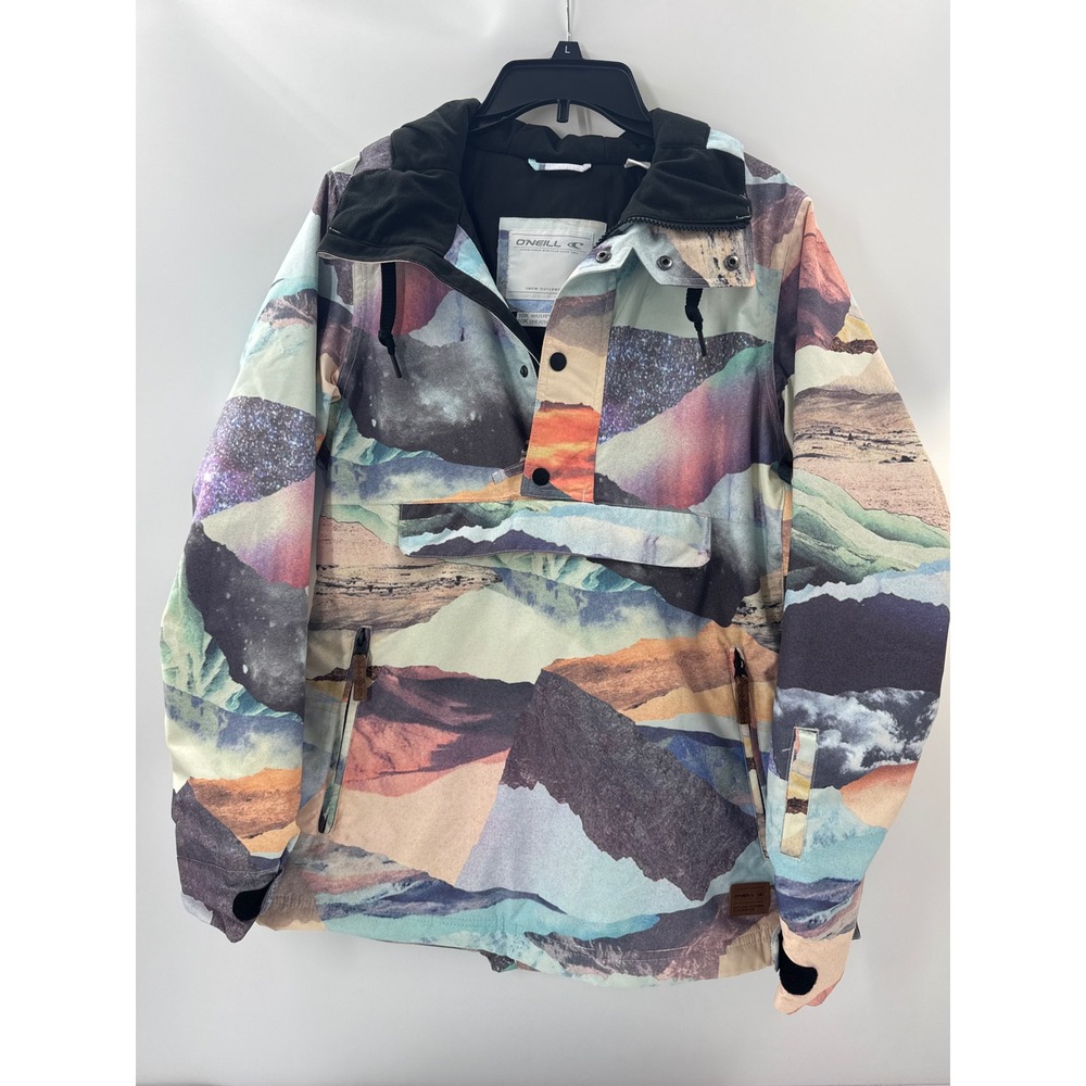 ONeill Snow Outerwear Anorak Mountain Print 10K Waterproof Ski Jacket Womens S